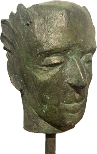 hermus head  ,brons ,32cm 