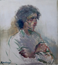 RITRATTO Christian W olio su tela 100x90 cm Francia venduto