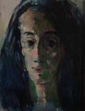 piccolo ritratto Zoila olio su legno 20x25 cm 2019 