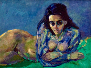 RITRATTO , mezzo nudo  60x80 cm olio su tela 2020