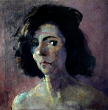 portret LAJA 50x50 cm oil on canvas 2022