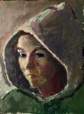 small portrait Valentina  50X 40 cm oil on canvas 2023