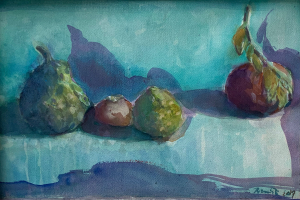 stilllife ''exotic fruit '' aquarel on Archepaper  50x60cm 2023