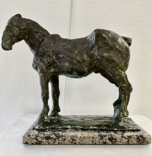 PAARDJE /horse BRONS H  27 cm L 30 cm