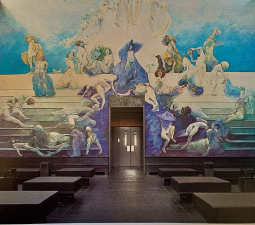 fresco tempera on chalk  Osdorp Amsterdam  900x1000cm 1975 funeral center 