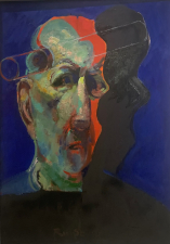 ''look at infinity'' selfportrait 70x50cm oil on canvas 2025