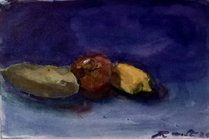  aquarelle ,stil-live with fruit and sweet potato 30x40cm Archepaper  2026 €1200