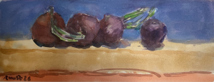 aquarelle on Archepaper  2026 stil life with  fruit  €1200