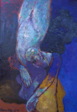  ''sadness in Gaza '' oil on canvas  100x140cm 2025  €9000 