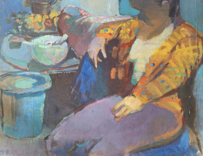 oil on carton 90x80 cm €1200
