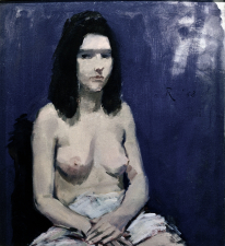 sitting nude 80x90 cm  oil on canvas €1800