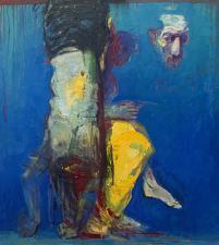 the yellow skirt 140x150 cm  oil on canvas 2025 €18000